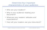Chapter 5. Analyzing Your Audience and Purpose © 2012 by Bedford/St. Martin's1 Determine four important characteristics of your audience: Who are your.