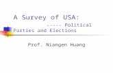 A Survey of USA: ----- Political Parties and Elections Prof. Niangen Huang.
