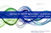 Spectrum for M2M/IoT Applications – an Overview Bitkom AK Frequenzen, 30.10.2015, Muenchen Thomas Weber, ECO, Spectrum Management Thomas.weber@eco.cept.org.