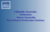 Chloride Australia Welcomes Stowe Australia To A Power Protection Seminar.