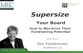 Supersize Your Board How to Maximize Their Fundraising Potential presented by Dee Vandeventer Dee@MEandV.com.