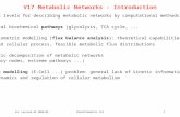 24. Lecture WS 2005/06Bioinformatics III1 V17 Metabolic Networks - Introduction Different levels for describing metabolic networks by computational methods: