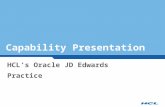 Capability Presentation HCL’s Oracle JD Edwards Practice.