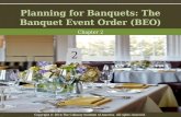 Copyright © 2014 The Culinary Institute of America. All rights reserved. Planning for Banquets: The Banquet Event Order (BEO) Chapter 2 2.