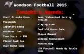 Coach Introductions Paperwork Important Dates Gridiron Club Team Store - BSN Player Pack Fee Over Night Camp Woodson Football 2015 Tonight’s Agenda: Team.