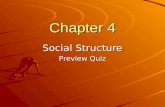 Chapter 4 Social Structure Preview Quiz. Roles and statuses are the building blocks of social structure.