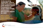 Understanding Applicable Laws in Child Protection and Child Welfare Cases: Presentation at TCAP Tribal Courts Conference – Minneapolis August 20, 2015.