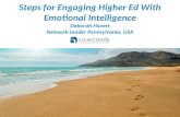 Steps for Engaging Higher Ed With Emotional Intelligence Deborah Havert Network Leader Pennsylvania, USA.