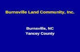 Burnsville Land Community, Inc. Burnsville, NC Yancey County.