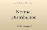 Normal Distribution بسم الله الرحمن الرحیم اردیبهشت 1390.