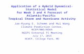 Application of a Hybrid Dynamical-Statistical Model for Week 3 and 4 Forecast of Atlantic/Pacific Tropical Storm and Hurricane Activity Jae-Kyung E. Schemm.