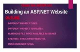 Building an ASP.NET Website OUTLINE DIFFERENT PROJECT TYPES. DIFFERENT PROJECT TEMPLATES. NUMEROUS FILE TYPES AVAILABLE IN ASP.NET. CREATING STRUCTURED.