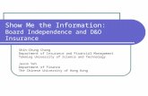 Show Me the Information: Board Independence and D&O Insurance Shih-Chung Chang Department of Insurance and Financial Management Takming University of Science.