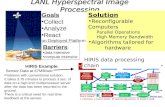 LANL Hyperspectral Image Processing Goals Collect Analyze React on Deployed Platform Barriers : data intensive compute intensive HIRIS Example : Sensor.