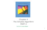 1 Chapter 4 The Simplex Algorithm PART 2 Prof. Dr. M. Arslan ÖRNEK.