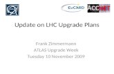 Update on LHC Upgrade Plans Frank Zimmermann ATLAS Upgrade Week Tuesday 10 November 2009.