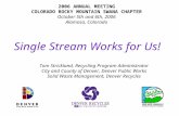 Single Stream Works for Us! 2006 ANNUAL MEETING COLORADO ROCKY MOUNTAIN SWANA CHAPTER October 5th and 6th, 2006 Alamosa, Colorado Tom Strickland, Recycling.