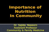 Dr Sajida Naseem Assistant Professor Community & Family Medicine.