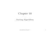 Data Structures Using C++1 Chapter 10 Sorting Algorithms.