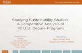 Home Methodology Gen. Char. Curricula Careers Conclusions Intro Governance Studying Sustainability Studies: A Comparative Analysis of 42 U.S. Degree Programs.