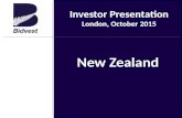 New Zealand Investor Presentation London, October 2015.