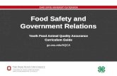 OHIO STATE UNIVERSITY EXTENSION go.osu.edu/AQCA Youth Food Animal Quality Assurance Curriculum Guide Food Safety and Government Relations.
