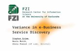 Forschungszentrum Informatik, Karlsruhe FZI Research Center for Information Science at the University of Karlsruhe Variance in e-Business Service Discovery.