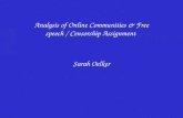 Analysis of Online Communities & Free speech / Censorship Assignment Sarah Oelker.
