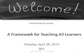 Universal Design for Learning: Monday, April 28, 2014 BPS A Framework for Teaching All Learners 1@CAST_UDL | #UDL (C) CAST 2014.