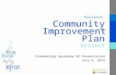 Improvement Stakeholder Workshop #2 Presentation July 9, 2015 Community Project Plan Puslinch.