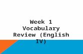 Week 1 Vocabulary Review (English IV). Person in his or her eighties. Octogenarian.