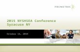 2015 NYSHSEA Conference Syracuse NY October 16, 2015.