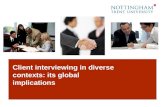 Client interviewing in diverse contexts: its global implications.