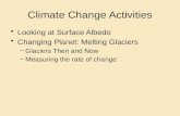 Climate Change Activities Looking at Surface Albedo Changing Planet: Melting Glaciers –Glaciers Then and Now –Measuring the rate of change.