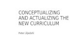 CONCEPTUALIZING AND ACTUALIZING THE NEW CURRICULUM Peter Liljedahl.