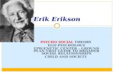 PSYCHO SOCIAL THEORY EGO PSYCHOLOGY EPIGENETIC CENTER – GROUND PLAN THAT GUIDE TO BROADER SOCIAL RELATIONSHIPS CHILD AND SOCIETY Erik Erikson.