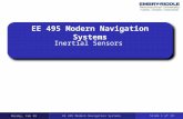 EE 495 Modern Navigation Systems Inertial Sensors Monday, Feb 09 EE 495 Modern Navigation Systems Slide 1 of 19.