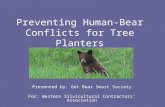 Preventing Human-Bear Conflicts for Tree Planters Presented by: Get Bear Smart Society For: Western Silvicultural Contractors’ Association.