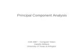 Principal Component Analysis CSE 6367 – Computer Vision Vassilis Athitsos University of Texas at Arlington.