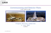LIGO-G030258-00-D Commissioning and Detector Plans Stan Whitcomb Program Advisory Committee 6 June 2003 Caltech