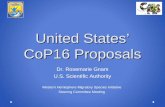 United States’ CoP16 Proposals Dr. Rosemarie Gnam U.S. Scientific Authority Western Hemisphere Migratory Species Initiative Steering Committee Meeting.