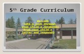 5 th Grade Curriculum Night Welcome Take a look through your child’s notebooks Read your child’s letter and respond.
