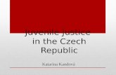 Juvenile Justice in the Czech Republic Katarína Kandová.