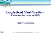 Logistical Verification Forecast Services in IHFS Mary Mullusky RFC Verification Workshop, August 14-16 2007.