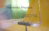 Theremin Physics Jason Buchanan November 7, 2012.