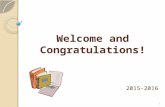 Welcome and Congratulations! 2015-2016 1. Structure of SLCS Administration Building Departments Superintendent - Melissa Baker Assistant Superintendent,