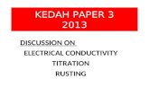 KEDAH PAPER 3 2013 DISCUSSION ON ELECTRICAL CONDUCTIVITY TITRATION RUSTING.