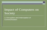 Impact of Computers on Society 3. Encryption and Interception of Communication.