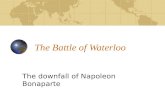 The Battle of Waterloo The downfall of Napoleon Bonaparte.