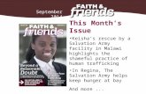 April 2010 This Month’s Issue Keisha’s rescue by a Salvation Army facility in Malawi highlights the shameful practice of human trafficking In Regina, The.